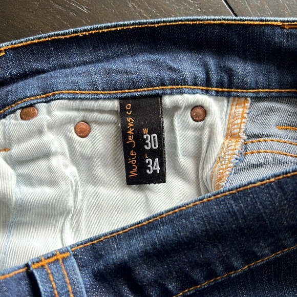 Navy blue distressed Nudie jeans - Picture 5 of 8